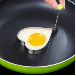 Metalik Kalp Şeklinde Metal Omlet Yumurta Ve Krep Kalıpları