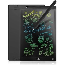 20 Inc Renkli Lcd Grafik Dijital Kalemli Çizim Tableti Yazı Tahta Not Yazma Eğitim Tableti Siyah