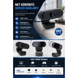 Webcam Orjınal 1080p Hd Konferans Kamera Dahili Mikrofon Görüntülü Sohbet Yayın Kamerası Hd Video Ae-112