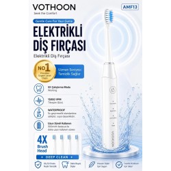 Şarjlı Diş Fırçası 15000 Vpm Titreşim Gücü, 500mah Batarya, 5 Temizlik Modu Beyaz