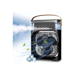 Taşınabilir Işıklı 5 Spreyli Vantilatör Buzlu Buharlı Vantilatör Mini Fan Nemlendirici