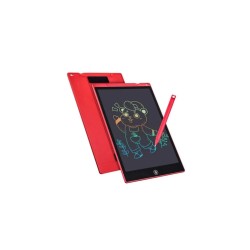 12 Inc Renkli Lcd Grafik Dijital Kalemli Çizim Tableti Yazı Tahta Not Yazma Eğitim Tableti Kırmızı