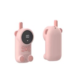 Çocuklar Için Kamp Yürüyüş El Telsizi Şarj Edılebılır 3km Menzil Pembe