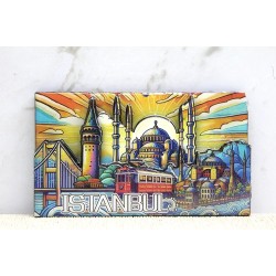 Ahşap İstanbul Temalı Magnet Alk4365