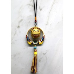 Renkli Püsküllü Şans Kedisi Feng Shui Askılık Alk4452