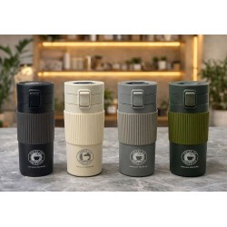 350 Ml Paslanmaz Çelik Termos Dereceli Mug - Sızdırmaz Kapaklı Çift Katmanlı Dereceli Termos  Alk4626