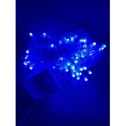 10m 100 Led Damla Uçlu Mavi Işık Şeffaf Kablo Mz-17-6