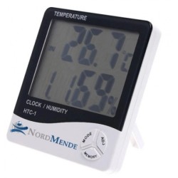 Dijital Termometre Nem Ölçer Saat Alarm Özellikli Lcd Ekran İç Mekan Sıcaklık Göstergesi