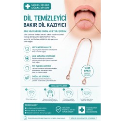 Bakır Dil Temizleme Aparatı – Dil Temizleyici – Ağız Bakım Aparatı – Dil Kazıyıcı – Metal Dil Temizleme Ekipmanı