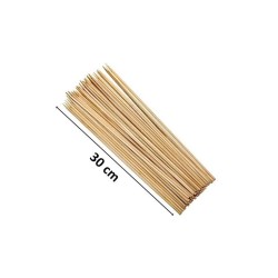 Ahşap Çöp Şiş Çubuğu 30 Cm - 50 Adet mudanis