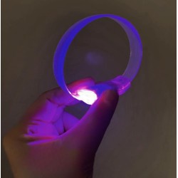 3 Modlu Pilli Led Işıklı Esnek Parti Bilekliği Mor