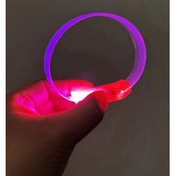3 Modlu Pilli Led Işıklı Esnek Parti Bilekliği Pembe