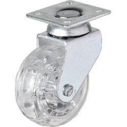 325 - 50x20 Mm Şeffaf Makaralı Tablalı Teker 4 Adet