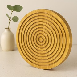 Ahşap Bambu Sunum Tepsisi 28 cm - Çift Taraflı