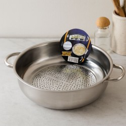 30 cm Kulplu Basık Metal Süzgeç