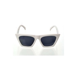 Beyaz Çerçeve Cat Eye Kadın Güneş Gözlüğü - Moda Gözlük