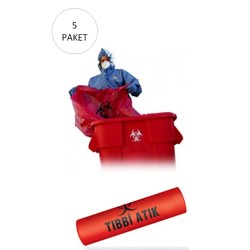 Büyük Boy 80 x 110 cm 700 gr 10 lu Rulo x 5 Paket = 50 Adet (Kırmızı-Siyah Baskılı)