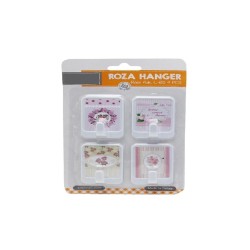 4 lü Roza Yapışkanlı Askı 4,5X6cm
