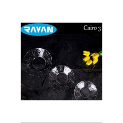 6'lı Cam Tabak Güneş Yıldız Gül 3 Model Royaleks-G-405