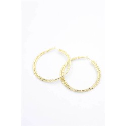 2'li Halka Küpe- 5 cm - Altın