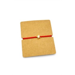 12'li Paket Yıldızlı İp  Bileklik - Kırmızı