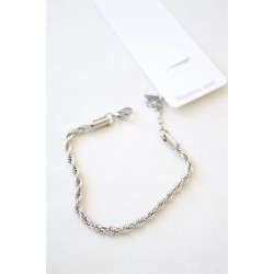 Burgu Çelik Bileklik 3mm - Gümüş